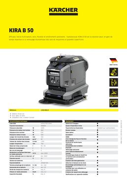 Autolaveuse 100 % autonome pour nettoyage des sols de moyenne et grande taille | KIRA B 50 