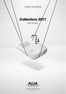 Cahier technique 2017 du catalogue Collections Allia salle de bains