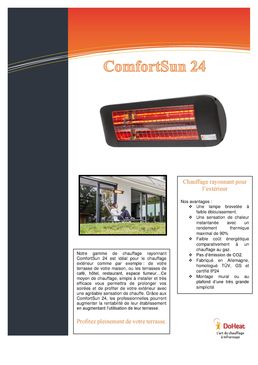 Chauffage rayonnant pour espace extérieur | ConfortSun24