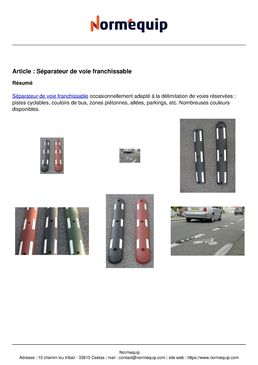 Séparateur de voie franchissable