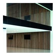 Panneau acoustique préfabriqué en lattes de bois massif | Lefcoustics