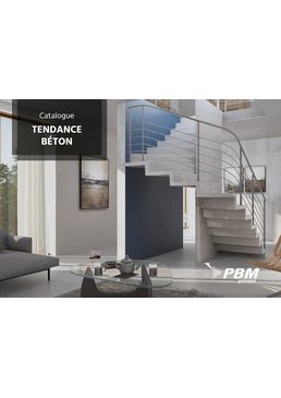 Catalogue Tendance Béton, une sélection créative d'escaliers en béton dédiés à la maison individuelle - PBM