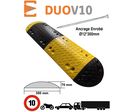 Ralentisseur Modulable 50cm Noir et 50cm Jaune Haut 7cm | DUO-V10 Réf. : RAL7NJ