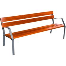 Banc de ville design Modo-08 - 5 lames - Longueur 180 cm