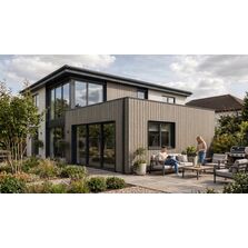 BARDAGE PVC - CLIN SIMPLE 167MM - ASPECT AJOURE AVEC FILM COLORIS ANTEAK - 524167ATK-5.00