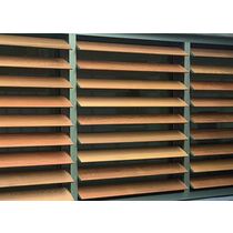 Persiennes en bois ThermoDur thermiquement traité sur chassis alu | Volet Thermodur