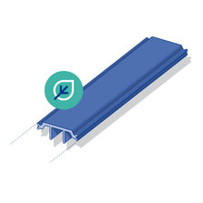 Barrette d'isolation thermique pour portes et fenêtres en aluminium | Polyamide bio-sourcé