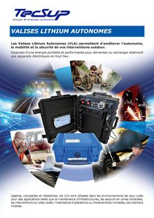 Catalogue Catalogue valises d'énergie autonomes TECSUP 