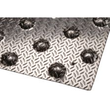 Bande podotactile aluminium à visser - lot de 2