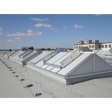 Lanterneau double versant en aluminium et polycarbonate pour éclairage zénithal | LAMILUX Continuous Rooflight S​