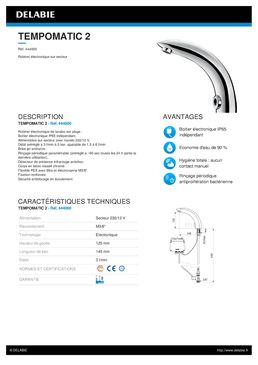 Mitigeur électronique pour lavabo  | Mitigeur TEMPOMATIC MIX 2
