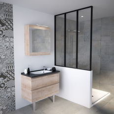 Meuble vasque de salle de bain avec tiroirs GAIN D'ESPACE | Smart tiroirs 