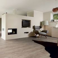 Revêtement de sol stratifié hydrofuge en bois Dureco Classic Line | A06 Chêne beige nordique lame large