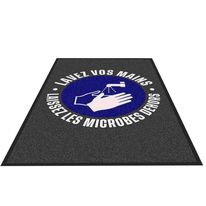 Tapis d'entrée personnalisé Covid