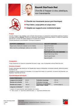 Cheville à frapper à clou plastique, non traversante | StarTrack Red   