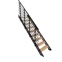 Escalier intérieur NEW YORK 2 droit de 12 à 14 marches Hêtre | LAPEYRE SERVICES