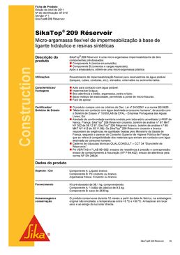 Imperméabilisation pelliculaire pour réservoirs d'eau potable | Sikatop 209 réservoir