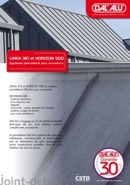 Système Joint Debout Aluminium DAL'ALU | HORIZON 500 et LINEA 310