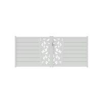 Portail battant Aluminium Pise décor feuille | LAPEYRE SERVICES