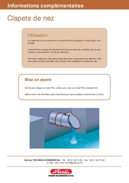 Clapet anti-refoulement pour extrémité de canalisation d'eaux non chargées | Clapet de nez