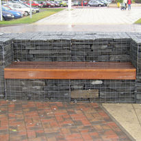 Banc en gabion avec assise encastrée | Banc Empereur