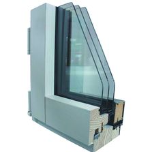 Menuiserie mixte bois aluminium bouclier thermique à ouvrant caché | Lumia