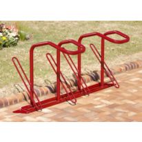 Râtelier 4 vélos avec arceau antivol pour roue avant et cadre