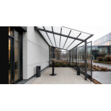 Abri fumeurs aluminium sur-mesure | Ovalux – Structure extérieure certifiée CE / EN 1090