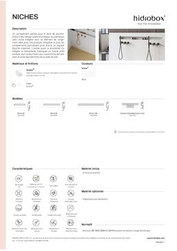 Niches encastrées ou suspendues | NICHES