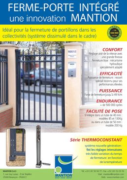 Fermeture intégrée à ressort pour vantail jusqu'à 200 kg | Ferme-porte invisible 