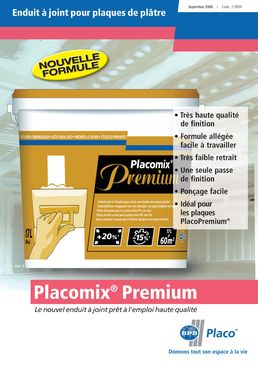 Enduit à joint prêt à l'emploi | Placomix Premium