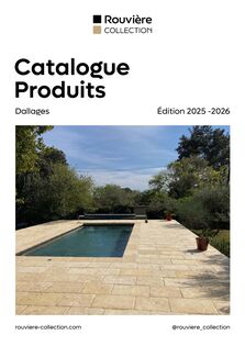 Catalogue Catalogue fabrication Dallages Rouviere Collection