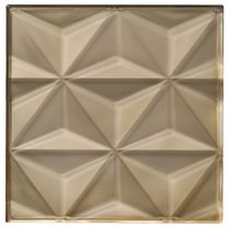 Carreau en verre  mural FACET chrome doré | 60944