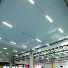 Bâche tendue en faux-plafond pour isolation d'ERP ou  bâtiment industriel | Isobache