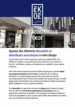 Panneaux mobiles décoratifs et absorbeurs acoustiques en plusieurs formes à suspendre | OBJET ÉKOÉ