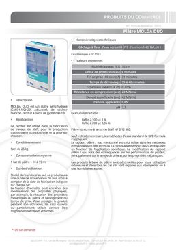 Plâtre à mouler pour staff | Molda Duo