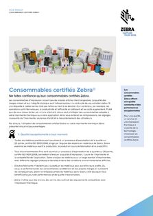 Consommables certifiés Zebra