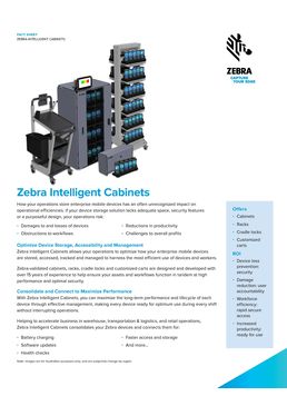 Armoires intelligentes pour rangement ou stockage de périphériques mobiles | Zebra 