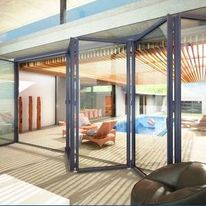 Système pliant ou coulissant pour baie vitrée avec ou sans cadre ou panneaux bois plein | OPENTEC 