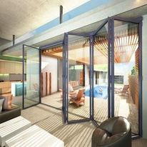 Système pliant pour baie vitrée avec cadre métallique (étanche) | OPENTEC FMF100