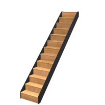 Escalier Esteban droit rampe sans rampe | LAPEYRE SERVICES