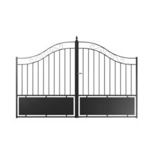 Portail battant Acier avec soubassement | Thalie
