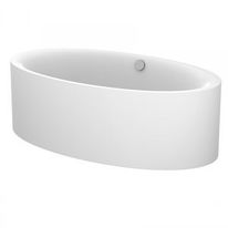 Baignoire ovale en îlot en acier titane vitrifié | BetteEve Oval Silhouette 