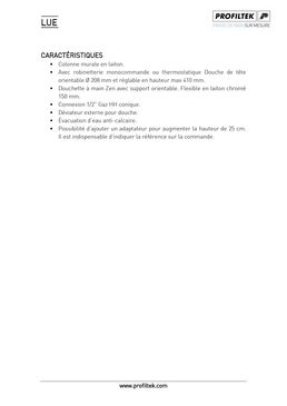 Colonne murale en laiton | Lue