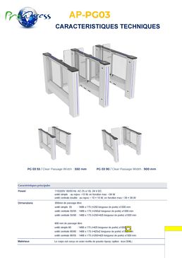Couloir de passage motorisé AP-PG03 pour gestion de contrôle d'accès | ACCESSPRO