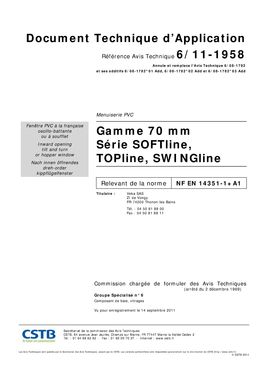 SOFTLINE 70 - Gamme 70 mm |  Profilés PVC pour fenêtres et portes-fenêtres