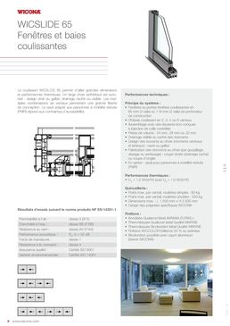 Baie coulissante de 65 ou 118 mm d'épaisseur | Wicslide 65