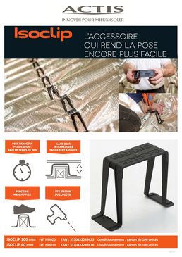 Clip de fixation pour isolant souple en toiture avec lame d'air | ISOCLIP