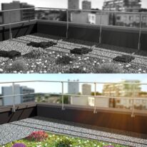 Garde-corps évolutif pour toiture-terrasse inaccessible