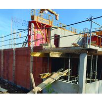 Garde-corps périphérique temporaire en protection grimpante fixé sur dalle | Cofra'Grimp